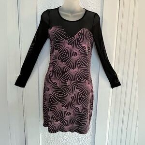 Elegant Black and Pink Women's Dress